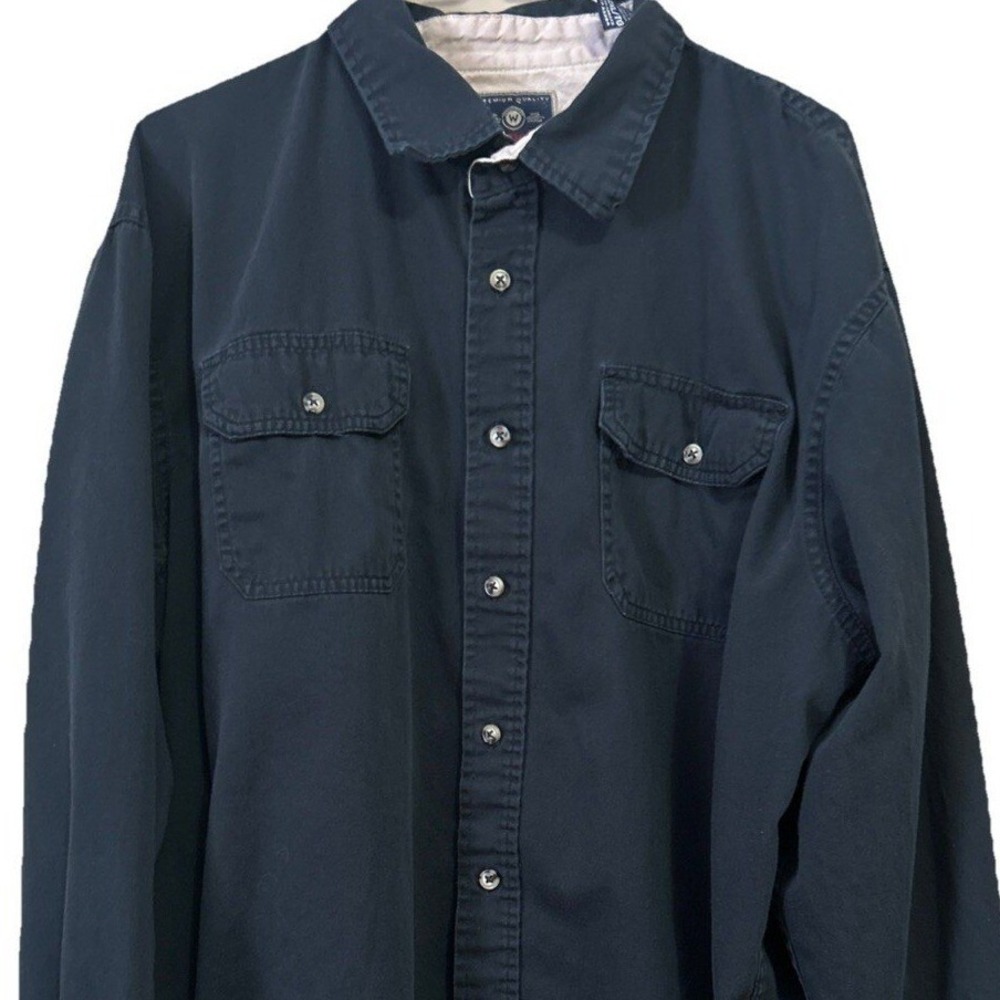 Wrangler Mens 2XL Dark Navy Heavy Cotton Denim Western RN130273 CA55394